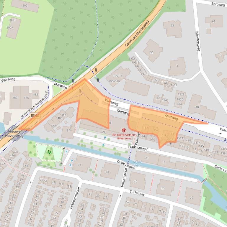 Kaart van postcodegebied 1217SP.