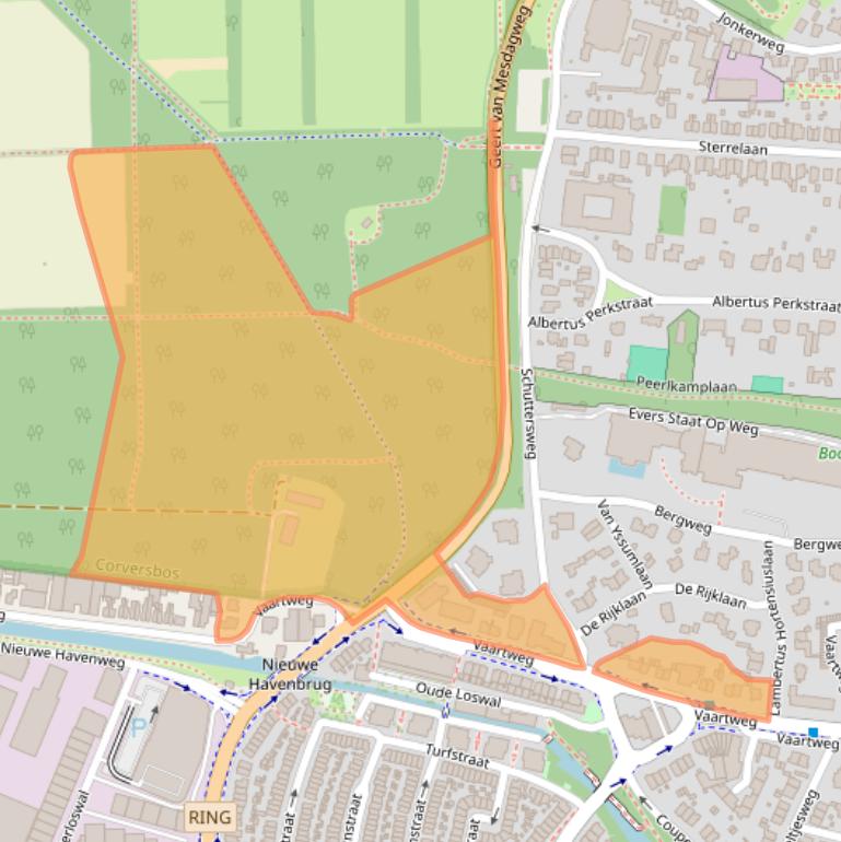 Kaart van postcodegebied 1217SZ.