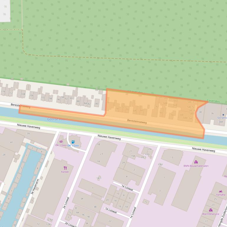 Kaart van postcodegebied 1217TK.