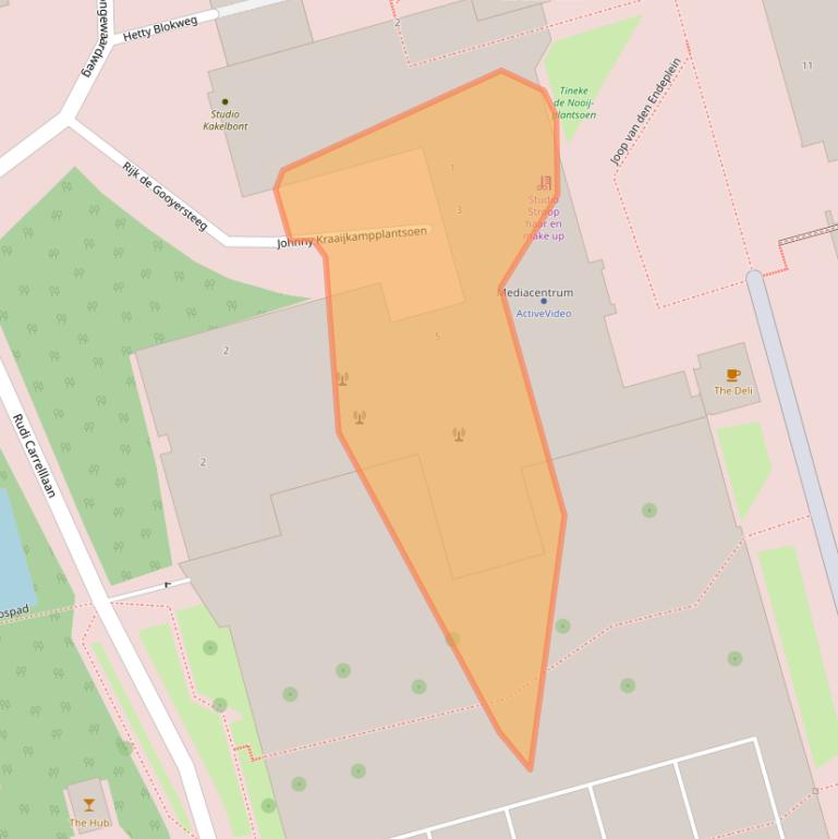 Kaart van postcodegebied 1217WK.