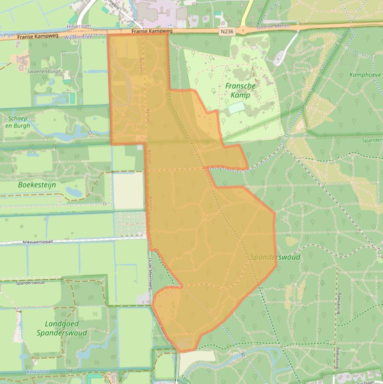 Kaart van postcodegebied 1217XZ.