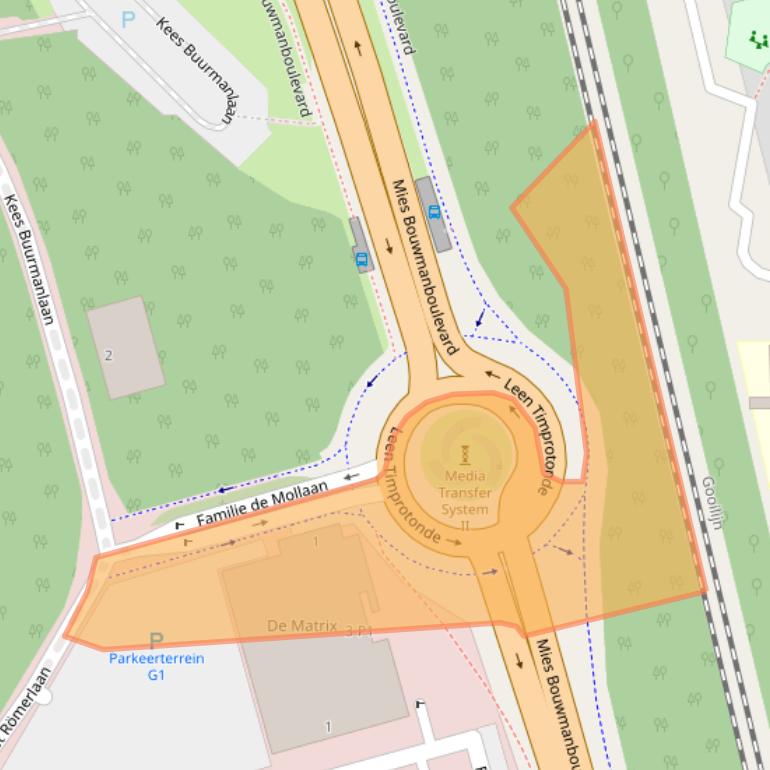 Kaart van postcodegebied 1217ZB.