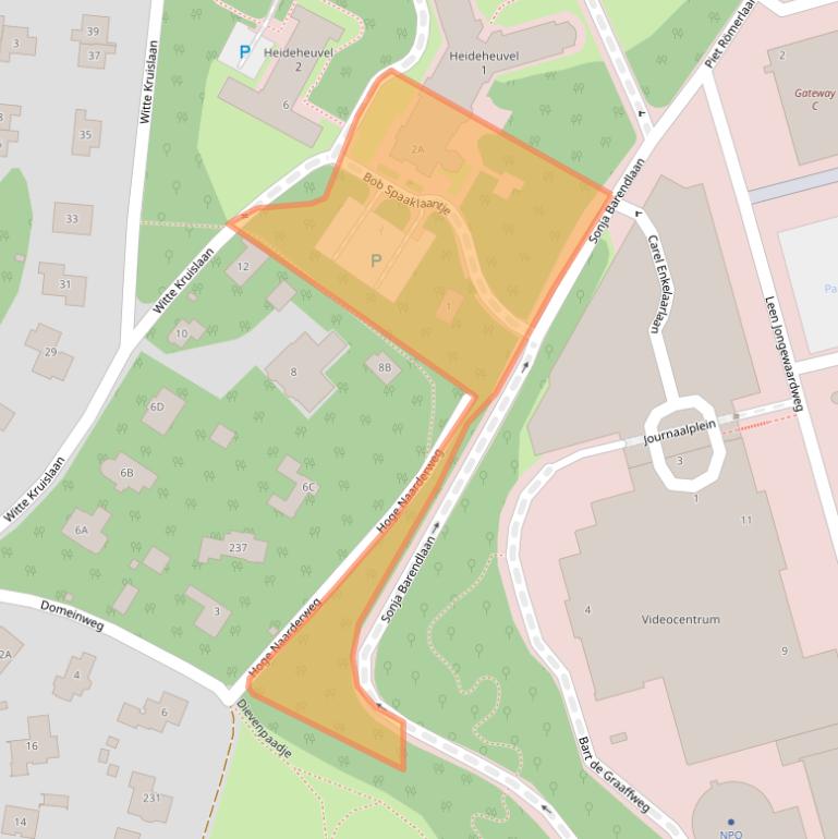 Kaart van postcodegebied 1217ZG.