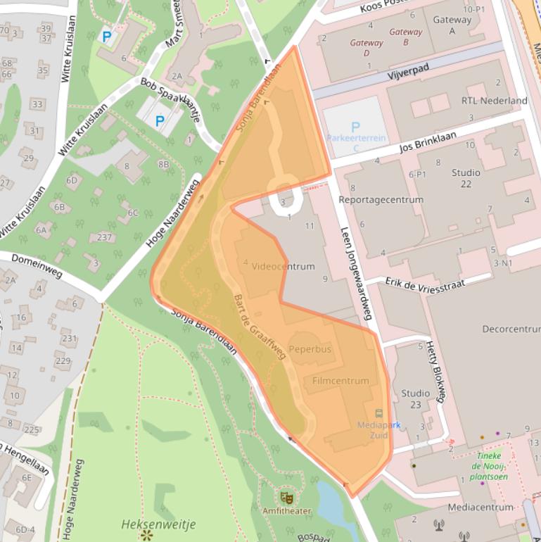 Kaart van postcodegebied 1217ZL.