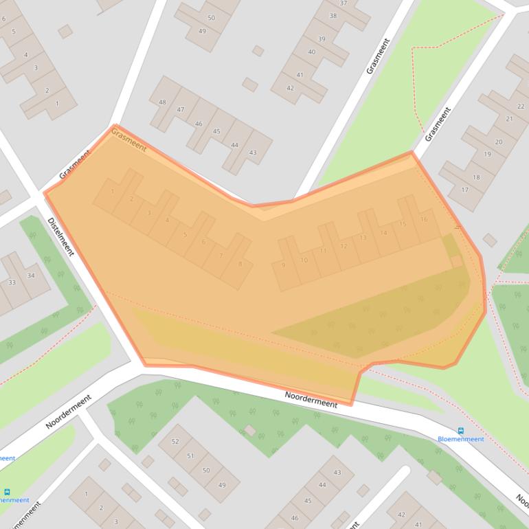 Kaart van postcodegebied 1218AA.