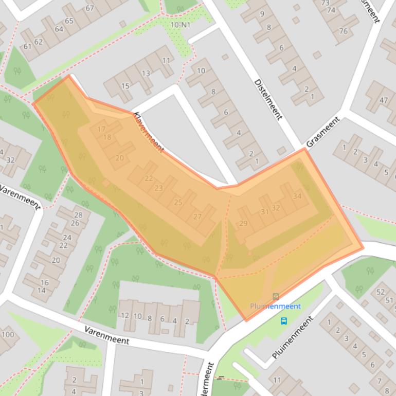 Kaart van postcodegebied 1218AM.