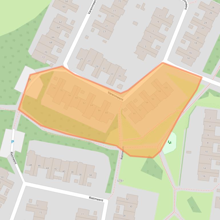 Kaart van postcodegebied 1218AS.