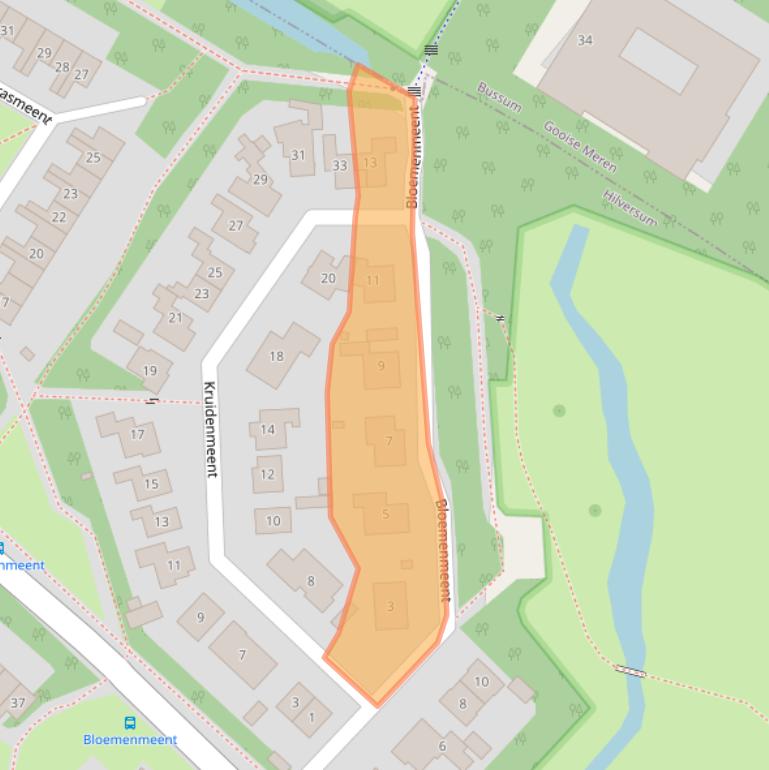 Kaart van postcodegebied 1218BD.