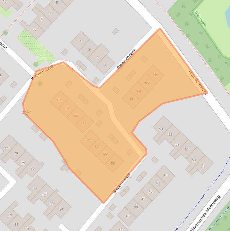 Kaart van postcodegebied 1218BV.