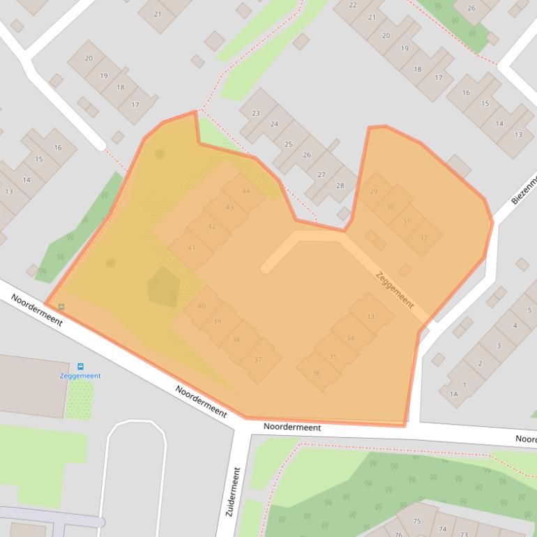 Kaart van postcodegebied 1218BZ.