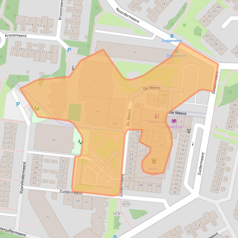 Kaart van postcodegebied 1218CB.