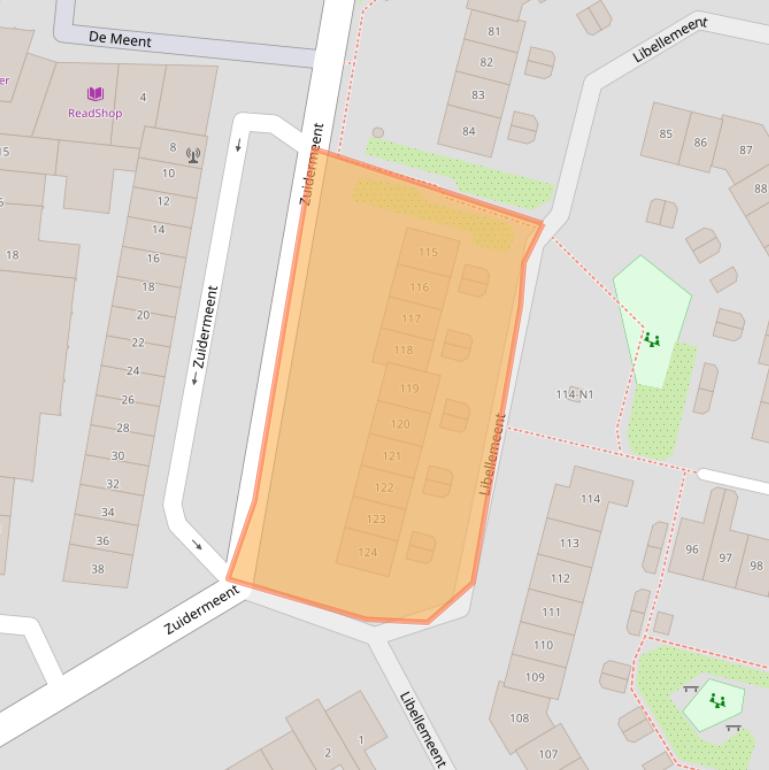 Kaart van postcodegebied 1218CL.