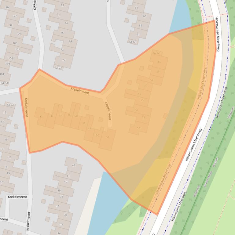 Kaart van postcodegebied 1218EC.