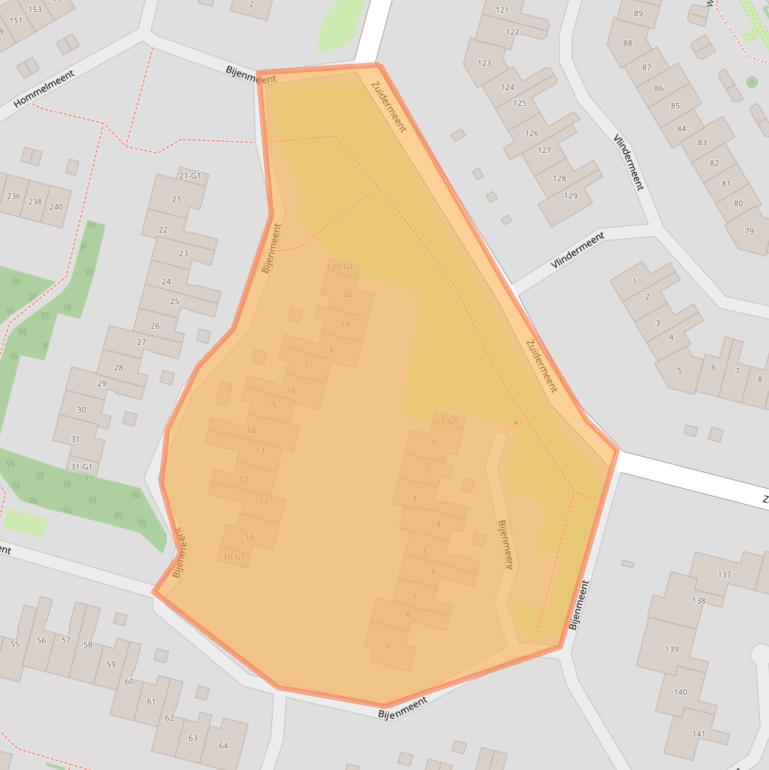 Kaart van postcodegebied 1218GB.