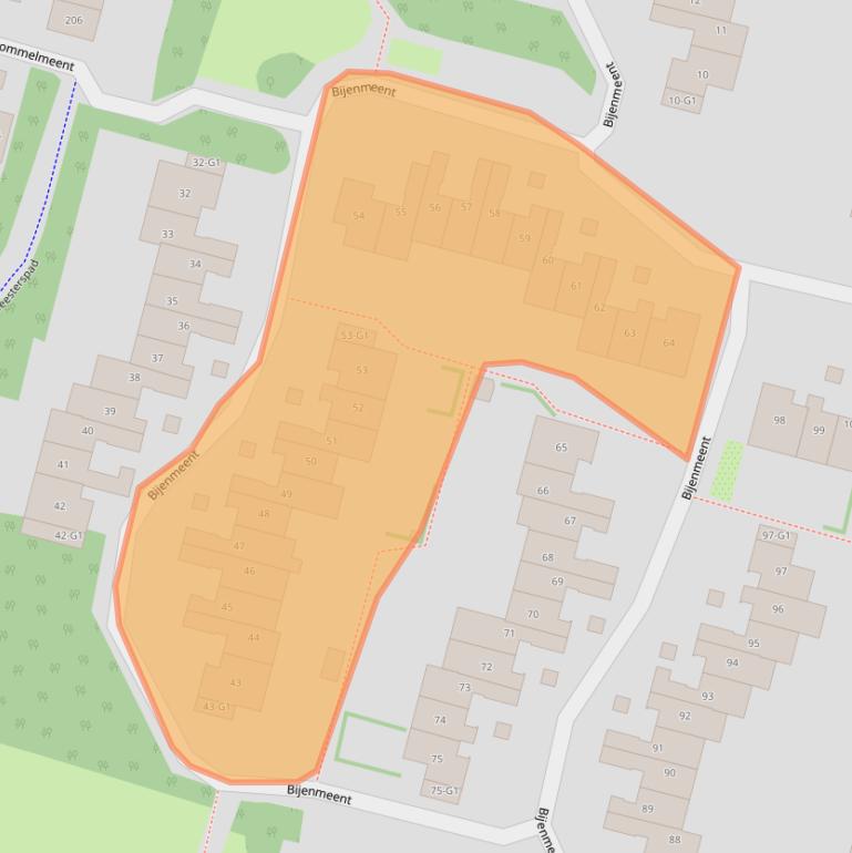 Kaart van postcodegebied 1218GD.