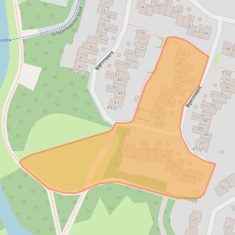 Kaart van postcodegebied 1218GE.