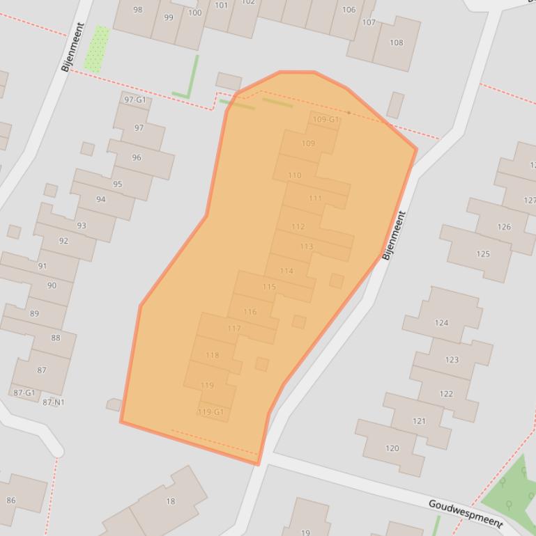 Kaart van postcodegebied 1218GH.