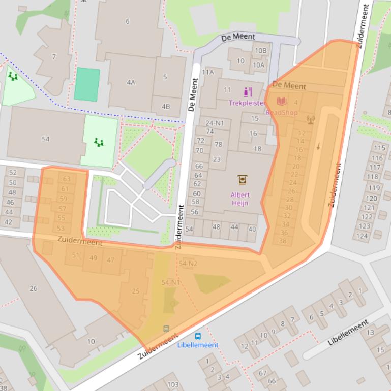 Kaart van postcodegebied 1218GW.