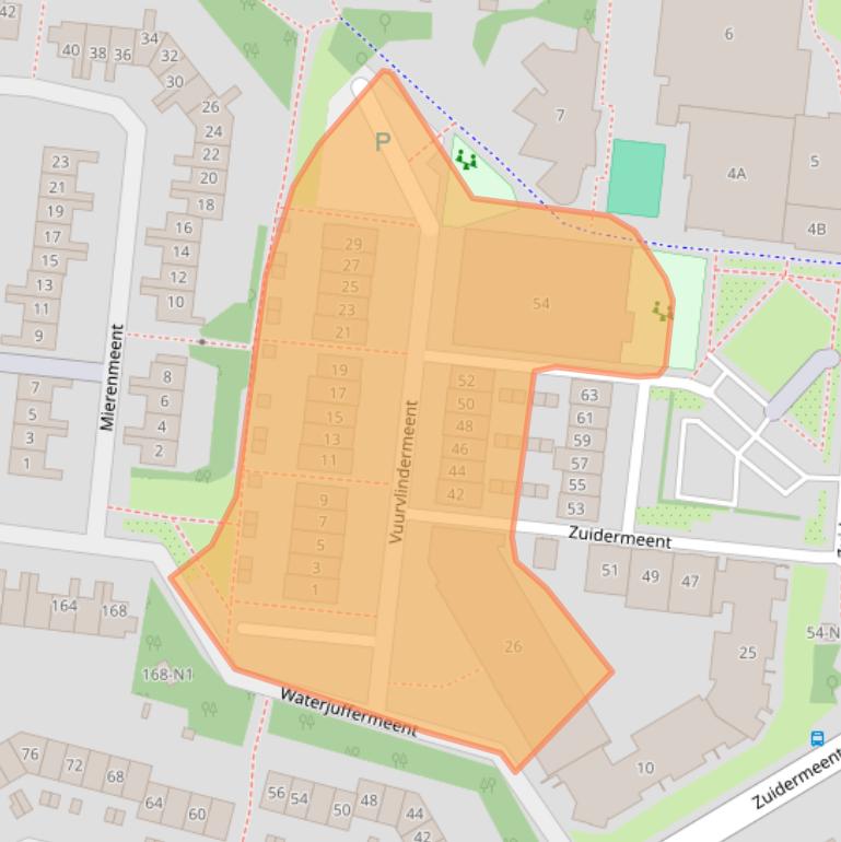 Kaart van postcodegebied 1218GZ.