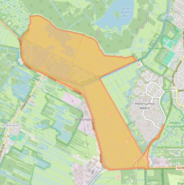 Kaart van postcodegebied 1218XX.