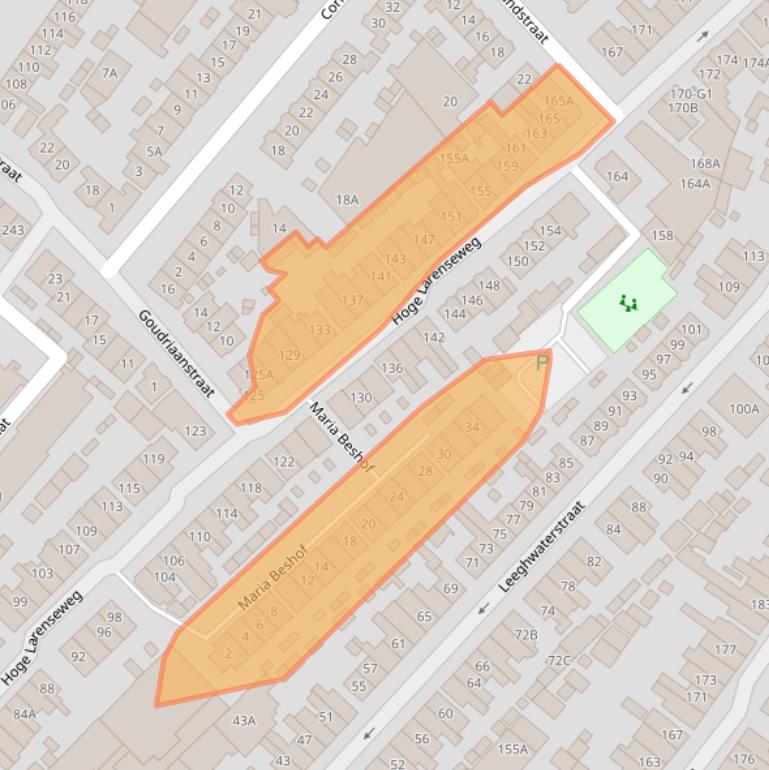 Kaart van postcodegebied 1221AM.