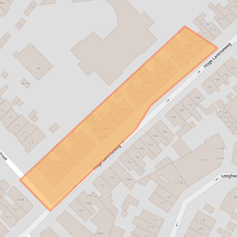 Kaart van postcodegebied 1221AN.