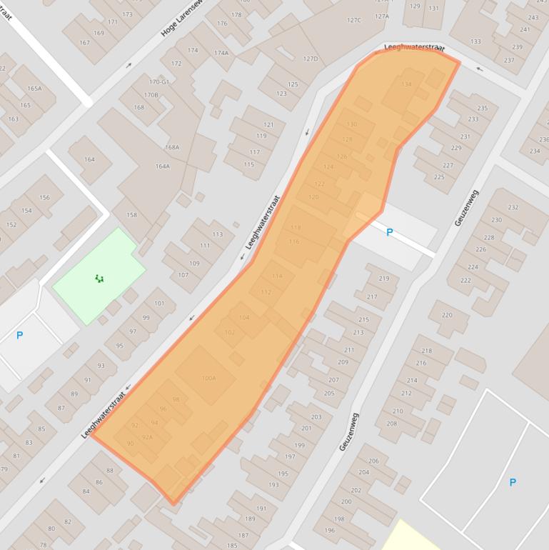 Kaart van postcodegebied 1221BJ.