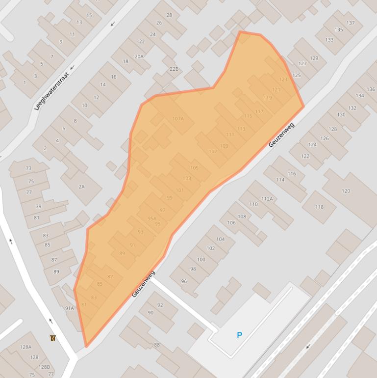 Kaart van postcodegebied 1221BM.