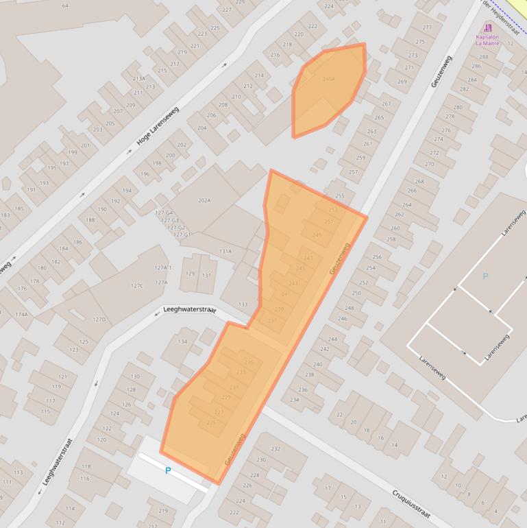 Kaart van postcodegebied 1221BR.