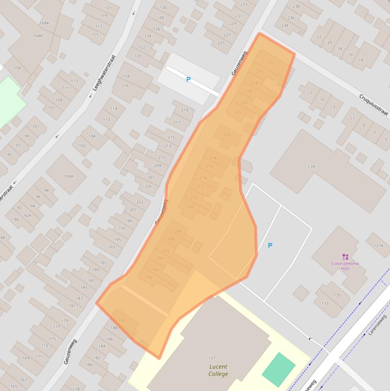 Kaart van postcodegebied 1221BZ.