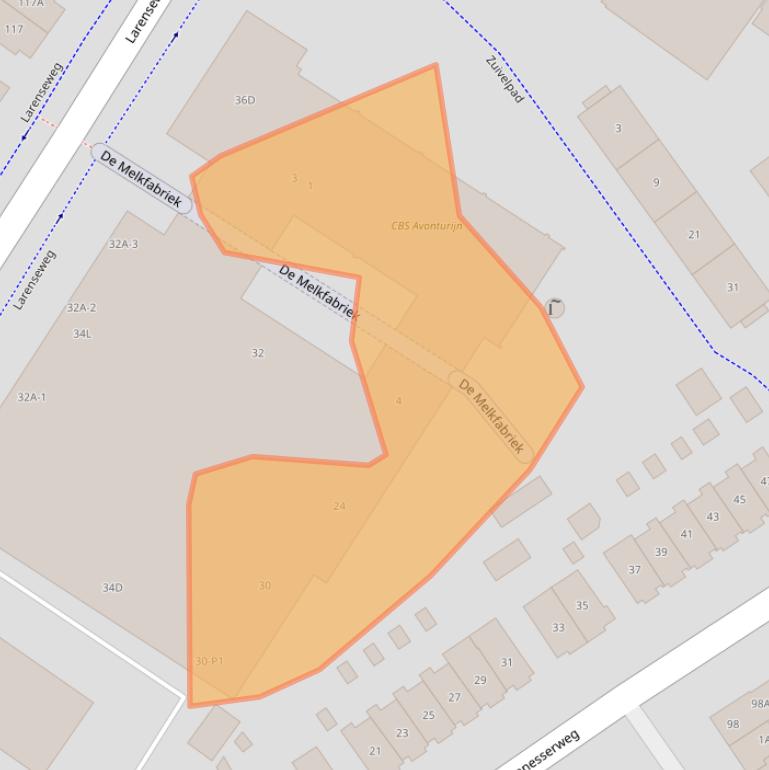 Kaart van postcodegebied 1221CE.