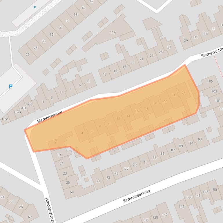 Kaart van postcodegebied 1221CR.