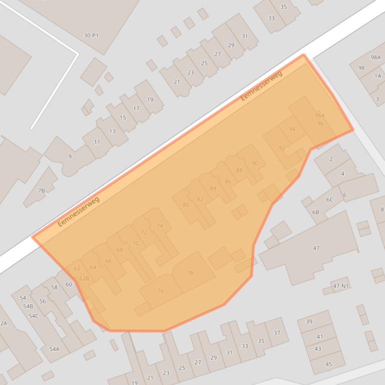 Kaart van postcodegebied 1221EA.