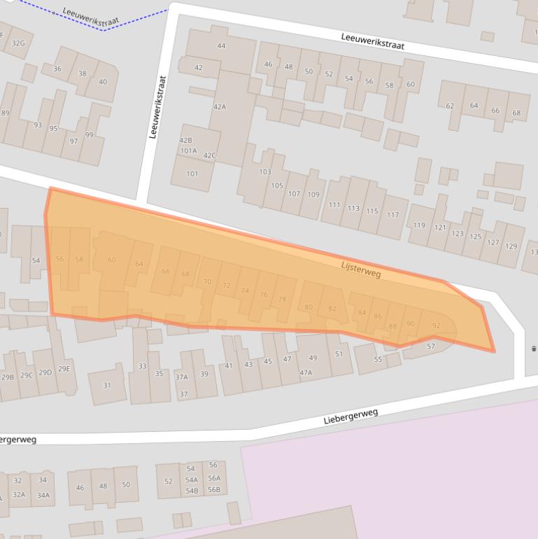 Kaart van postcodegebied 1221JM.