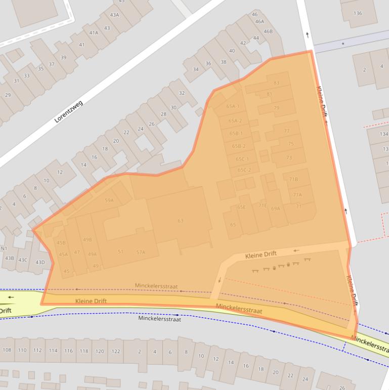 Kaart van postcodegebied 1221JZ.