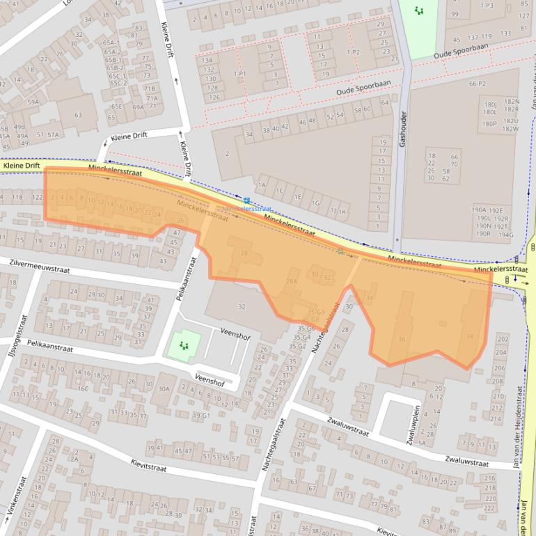 Kaart van postcodegebied 1221KH.