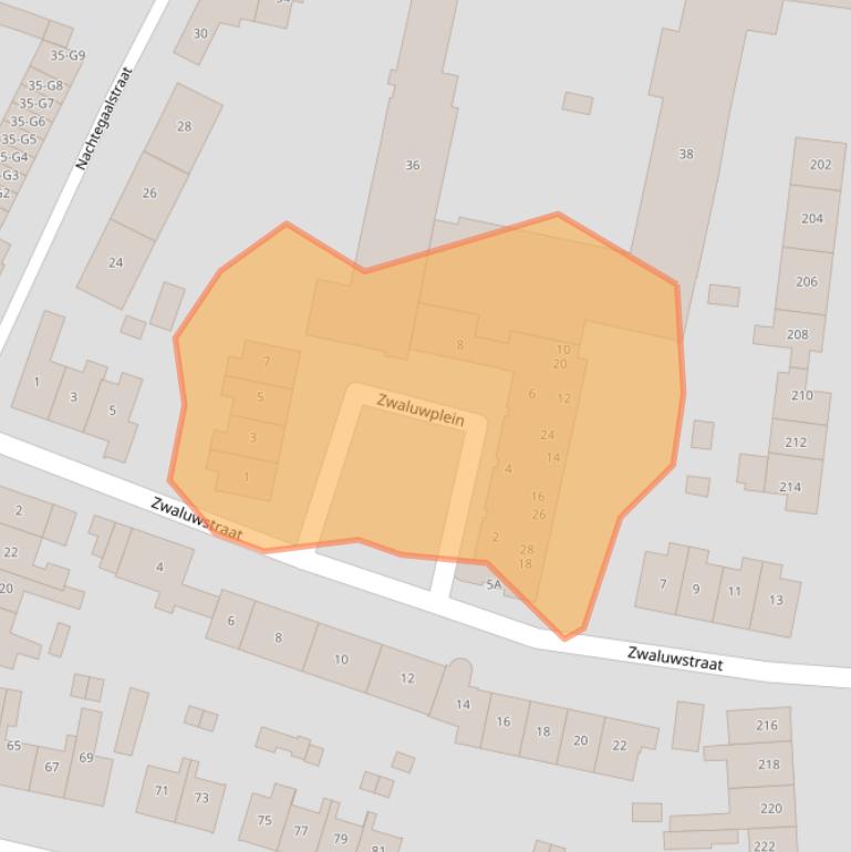 Kaart van postcodegebied 1221KV.