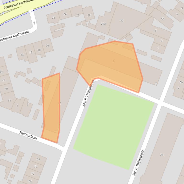 Kaart van postcodegebied 1221LN.