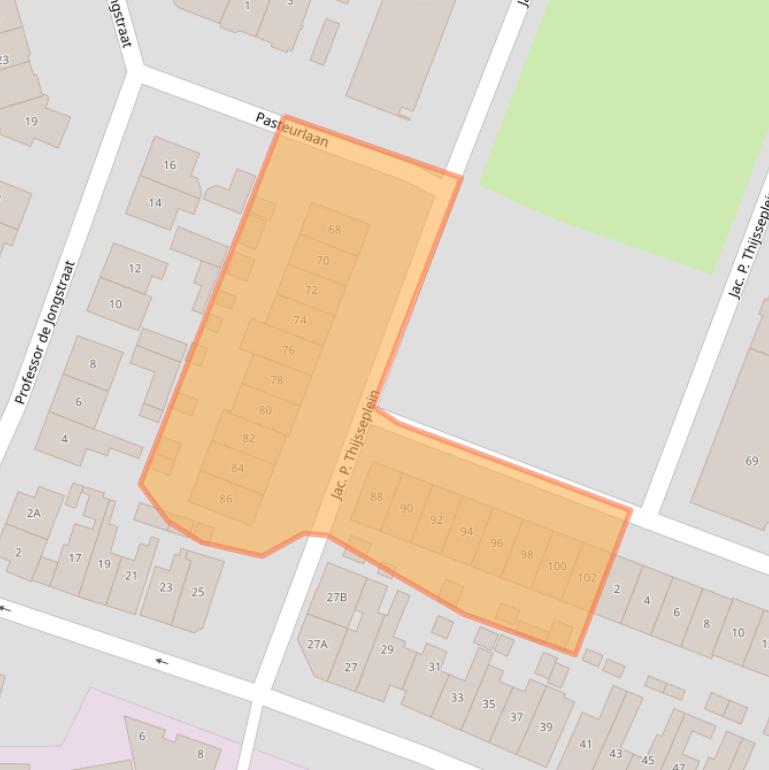 Kaart van postcodegebied 1221LR.