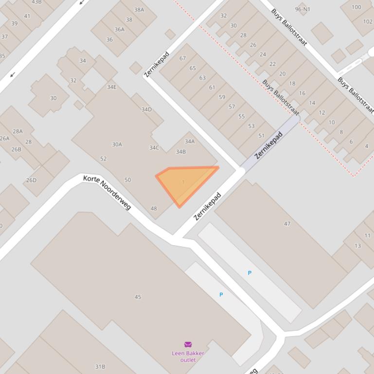 Kaart van postcodegebied 1221NH.