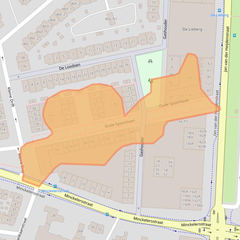 Kaart van postcodegebied 1221SC.