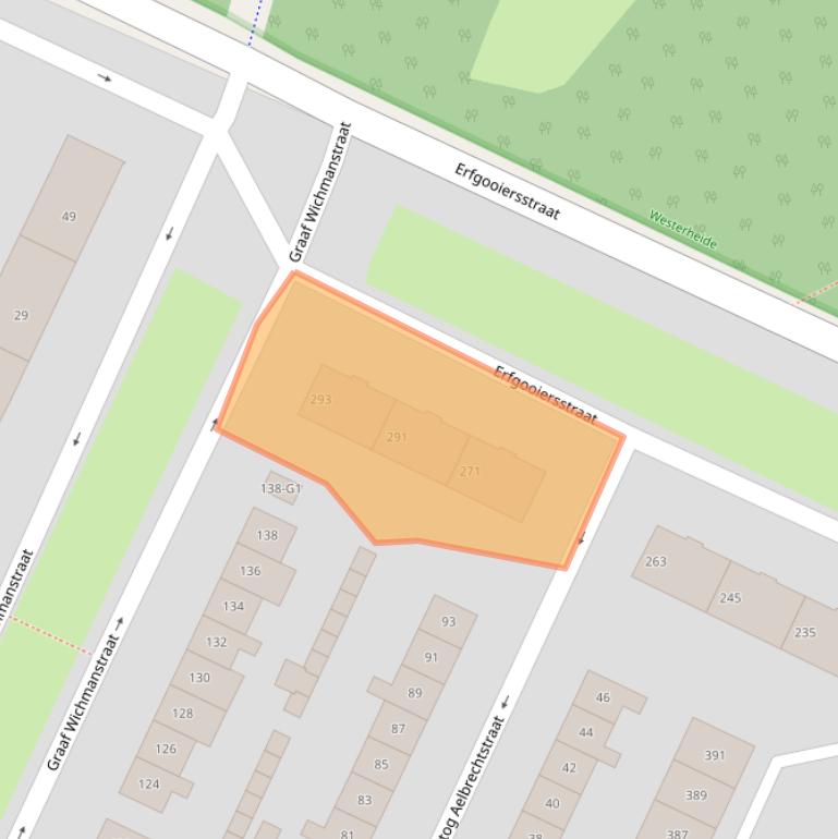 Kaart van postcodegebied 1222AL.