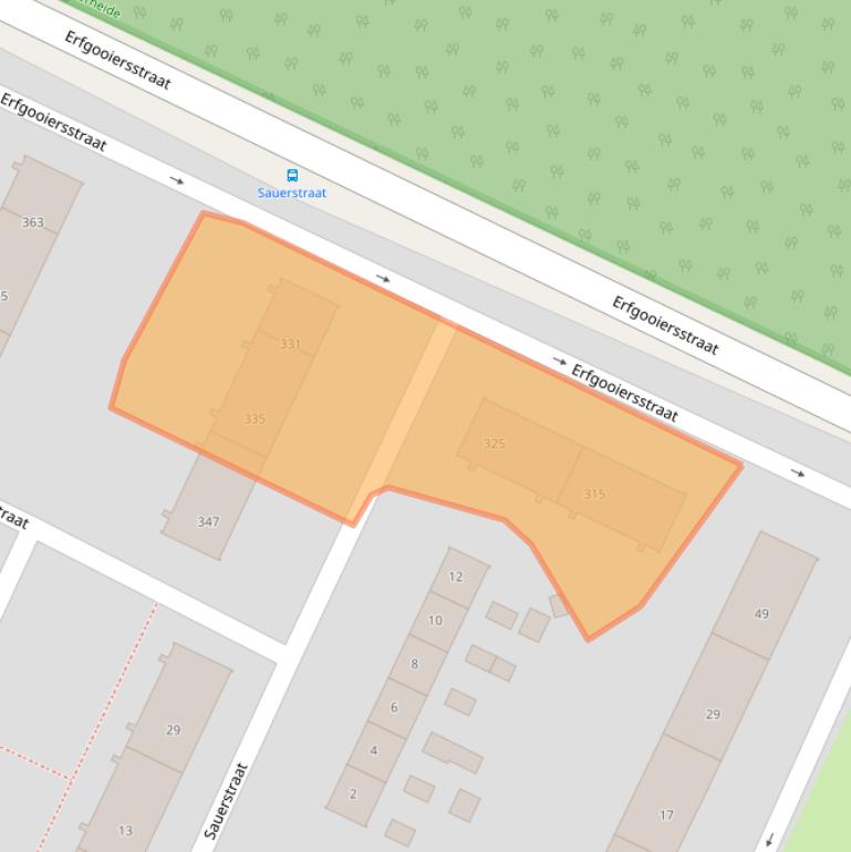 Kaart van postcodegebied 1222AM.