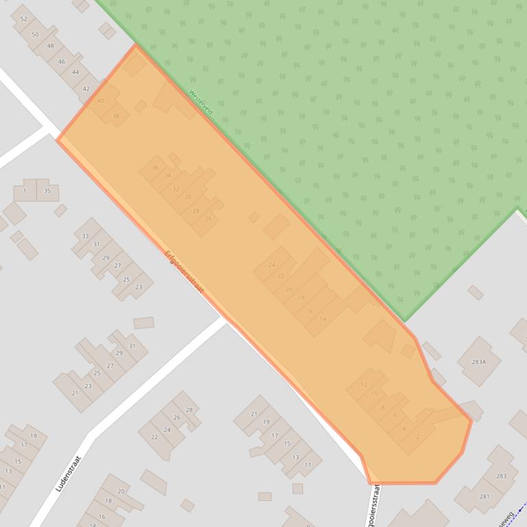 Kaart van postcodegebied 1222BA.