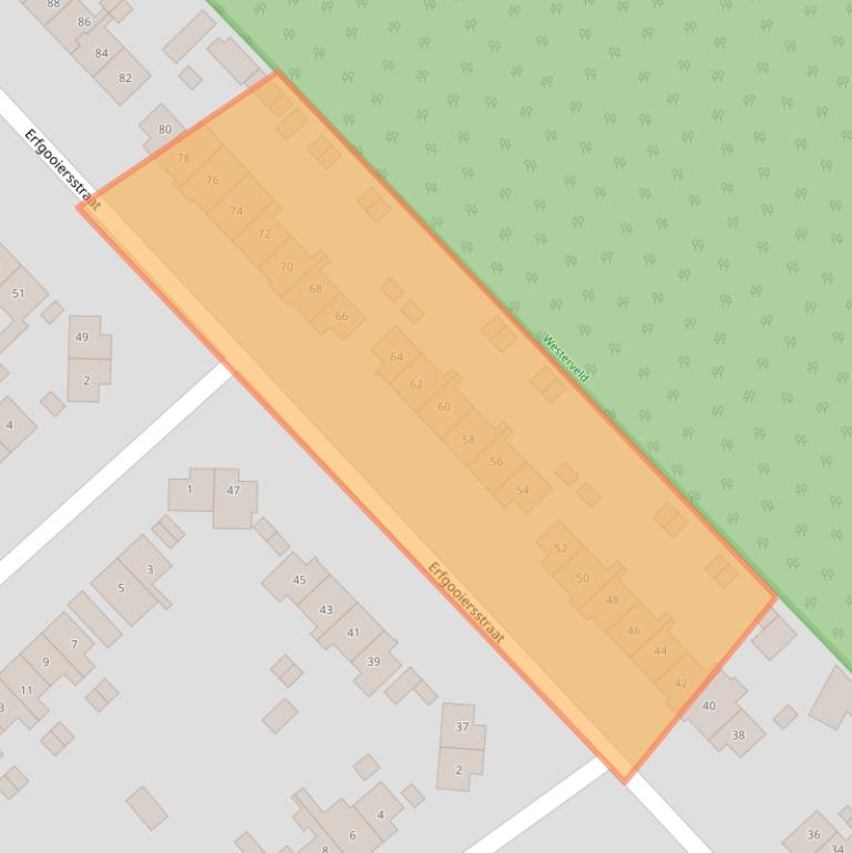 Kaart van postcodegebied 1222BB.