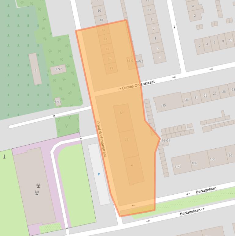 Kaart van postcodegebied 1222BR.