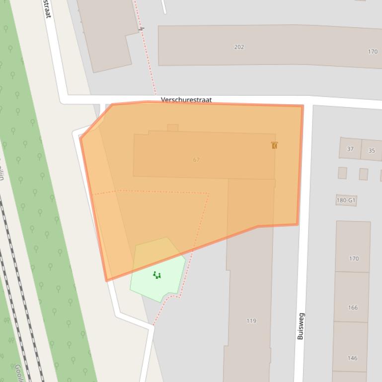 Kaart van postcodegebied 1222CM.