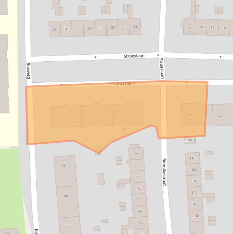 Kaart van postcodegebied 1222EE.