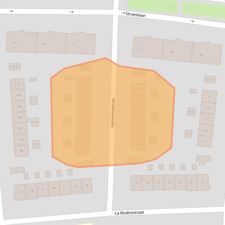 Kaart van postcodegebied 1222EH.