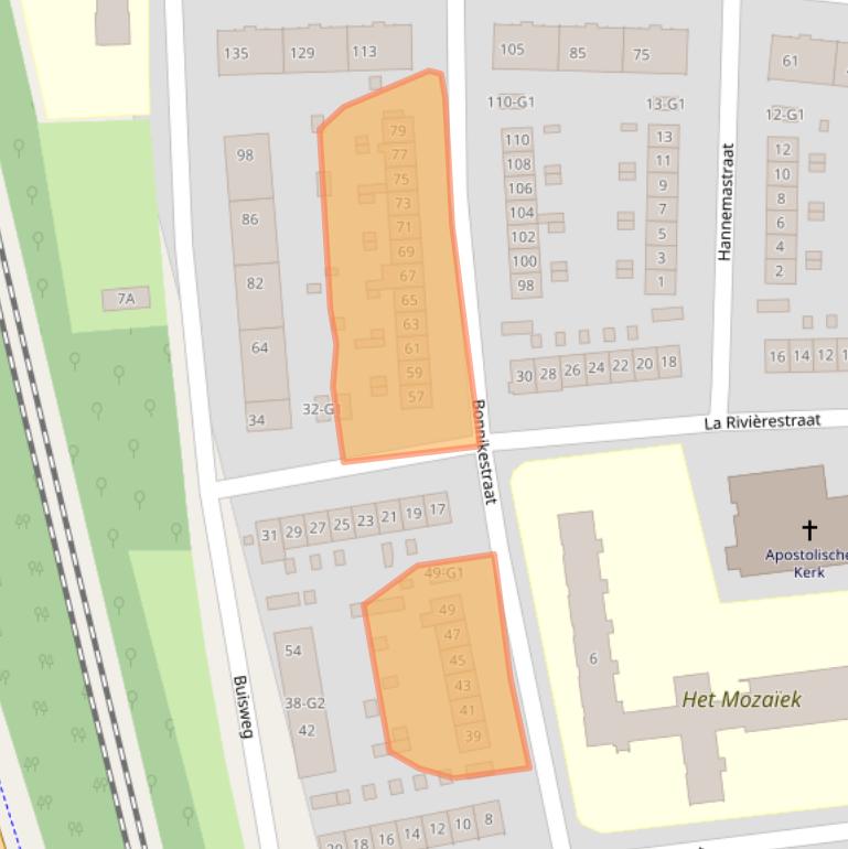 Kaart van postcodegebied 1222EK.